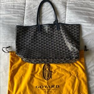 Navy Goyard St Louis Tote PM